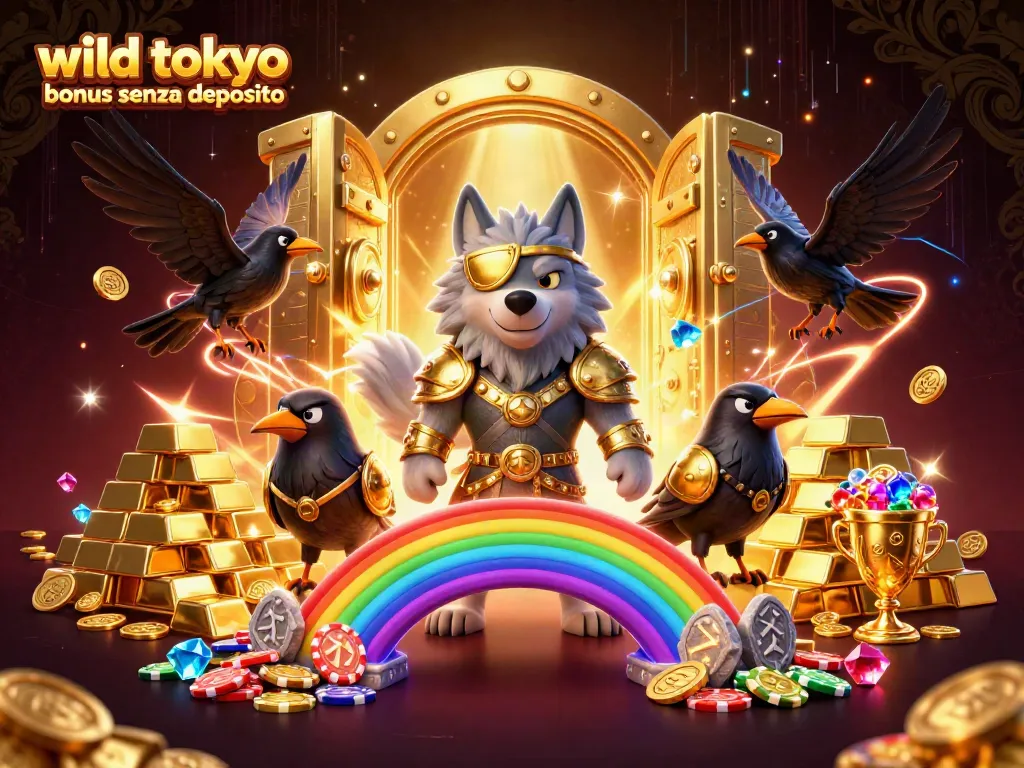 Win with the wild tokyo bonus senza deposito, featuring a Norse mythology-themed casino scene.